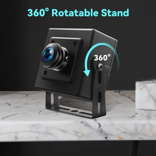 Alt view image 4 of 5 - Hotpet 5MP Wide Angle USB Camera with 170 Degree Fisheye Lens 1944P 15FPS Webcam Plug&Play Webcamera Aptina MI5100 Mini UVC Camera for 3D Printer Industrial Inspection Surveillance Robot Vision