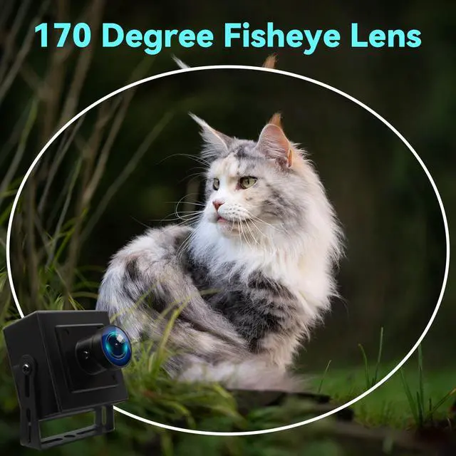 Alt view image 3 of 5 - Hotpet 5MP Wide Angle USB Camera with 170 Degree Fisheye Lens 1944P 15FPS Webcam Plug&Play Webcamera Aptina MI5100 Mini UVC Camera for 3D Printer Industrial Inspection Surveillance Robot Vision