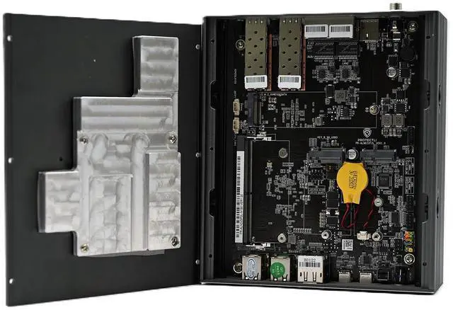 Alt view image 4 of 5 - Protectli Vault Pro VP2440-4 Port, Micro Appliance/Mini PC - Intel N150, 2X 10G SFP+ NICs, 2X 2.5G NICs, DDR5 RAM, 32GB eMMC on-Board, M.2 SATA SSD Storage, AES-NI, 32GB RAM, 1TB SSD