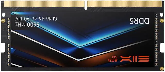 Main image of SIX DDR5 RAM 1x16GB 5600MHz SODIMM Laptop Memory - 1.1V Low Voltage, On-Die ECC, 288-Pin Memory Module