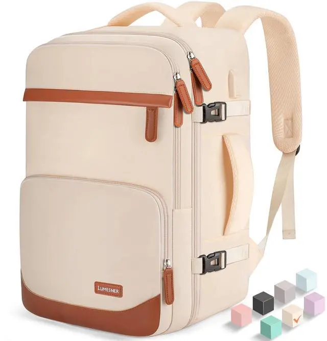 Main image of Velaybor 50L Travel Backpack with USB Charging Port, Water-Resistant Carry On Backpack for Men Women, Business Laptop Backpack for Trips & Commutes, Fits 18 Inch Laptop