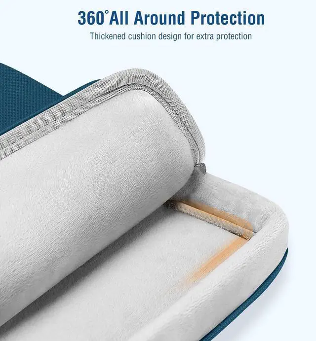 Alt view image 4 of 5 - MOSISO 360 Protective Laptop Shoulder Bag Compatible with MacBook Air 13 inch M4 M3 M2 M1 2025-2018/Pro M2 M1 2025-2016,Matching Color Sleeve with Belt,Teal Green