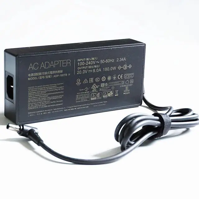 Alt view image 2 of 5 - 180W 20V 9A 6.0x3.7mm ADP-180TB H AC Adapter for Asus ROG Zephyrus GA502DU GA502D GA502 GA502IU GA401 GA401I GA401II GA401IV Laptop Power Supply Charger