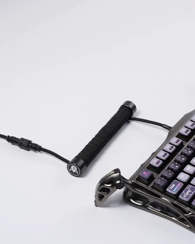 Alt view image 5 of 5 - GravaStar Coiled Aviator USB Cable, Suitable Mechanical Keyboard - Black