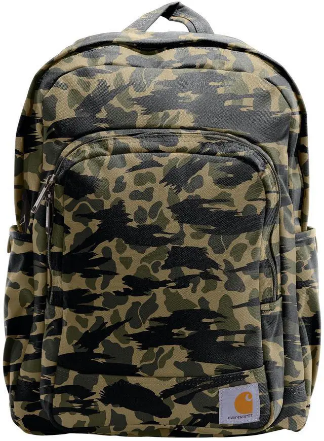 Main image of Carhartt 25L Classic Laptop Backpack, Durable Water-Resistant Pack W/ 15" Laptop Sleeve and Multiple Organizational Compartments, Contains PFAS, Blind Duck Camo
