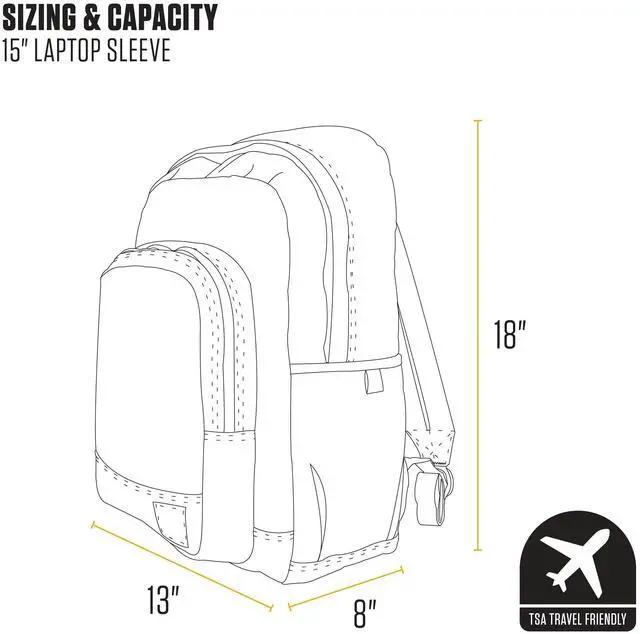 Alt view image 5 of 5 - Carhartt 25L Classic Laptop Backpack, Durable Water-Resistant Pack W/ 15" Laptop Sleeve and Multiple Organizational Compartments, Contains PFAS, Blind Duck Camo