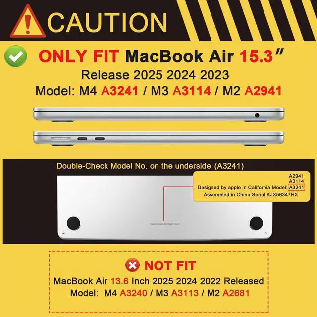 Alt view image 2 of 5 - MEEgoodo for M4/M3/M2 MacBook Air 15.3 inch Case 2025 2024 2023, Case Fit Model (A3241/A3114/A2941) for MacBook Air 15 inch, Laptop Hard Shell with Keyboard Cover, Groovy Flower