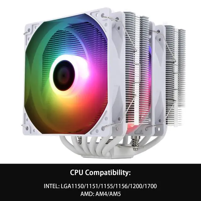 Alt view image 4 of 5 - Thermalright Peerless Assassin 120 SE ARGB White CPU Air Cooler,6 Heat Pipes Cpu cooler,Dual 120mm TL-C12CW-S PWM Fan,Aluminium Heatsink Cover,AGHP Technology,for AMD AM4/AM5 Intel 1700/115X/1200/1851