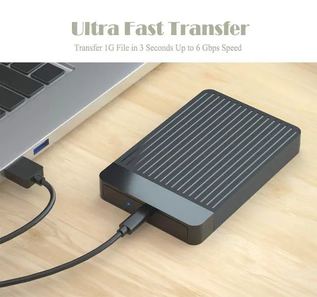 Alt view image 4 of 5 - Tianken 1TB Ultra Slim Portable External Hard Drive 2.5'' HDD USB 3.1 Type-C Storage for PC, Mac, Laptop