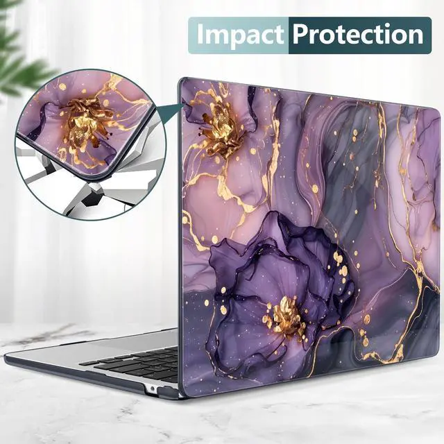 Alt view image 5 of 5 - DONGKE Compatible with M4 MacBook Air 15 inch Case 2025-2023 A3241 A3114 A2941 M3 M2 Retina Display Touch ID, Plastic Hard Case & Keyboard Skin for MacBook Air 15" - Hydrangea