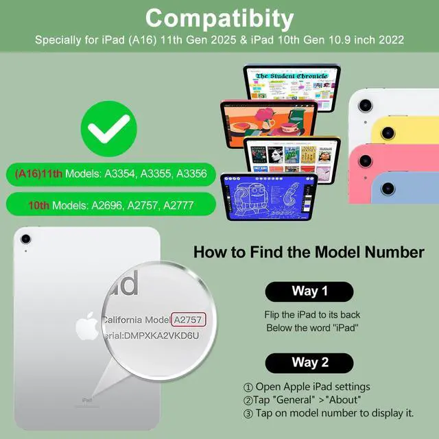 Alt view image 2 of 5 - aMZCaSE for iPad (A16) 11th 10th Generation Case with Keyboard, Touchpad & 360°Rotatable for iPad A16 Keyboard Case, Backlit Laptop Cover for 10.9 inch 10th Gen 2022 with Smart Wake/Up, Pencil Holder