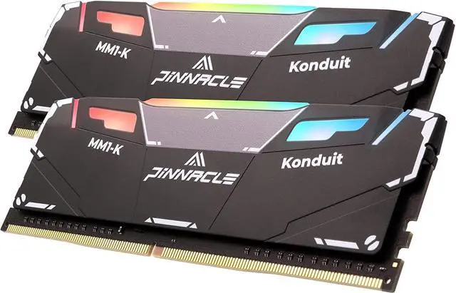 Alt view image 4 of 5 - Timetec Pinnacle Konduit RGB 32GB KIT(2x16GB) DDR4 3200MHz PC4-25600 CL16-18-18-38 XMP2.0 Overclocking 1.35V Dual Rank Compatible for AMD and Intel Desktop Gaming PC Memory Module - Black