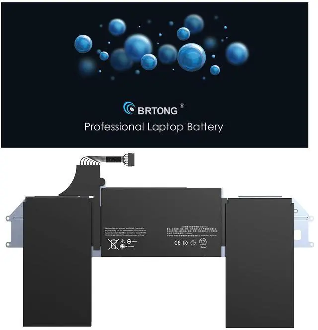 Alt view image 2 of 5 - A1708 A1713 A2171 Battery Replacement for Mac Book Pro 13 Inch Late 2016 Mid 2017 (EMC 2978 3164), Mid 2019 A2159, Mid 2020 A2289 A2338, MLUQ2LL/A MPXQ2LL/A MLL42LL/A MPXR2LL/A MPXU2LL/A MPXT2LL/A
