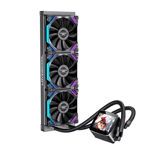 Alt view image 2 of 5 - CPU Liquid Cooler LC-B360-X 2.4IPS Screen Gaming Computer Processor ARGB CPU Fan Water Cooling with Display Customizable for Images. Intel LGA 2066/2011/1700/1366/1200/115X and AMD AM4/AM5.