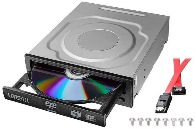 Main image of BestDuplicator Lite-On 24X SATA Internal DVD+/-RW Drive Optical Drive IHAS124-14 with 1x Sata Power Cable, 8X Screws for Desktop Computers, Sever and More