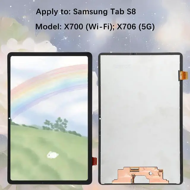 Alt view image 2 of 5 - Display Screen for Samsung Tab S8 X700 X706 LCD Screen Replacement Assembly with Kit