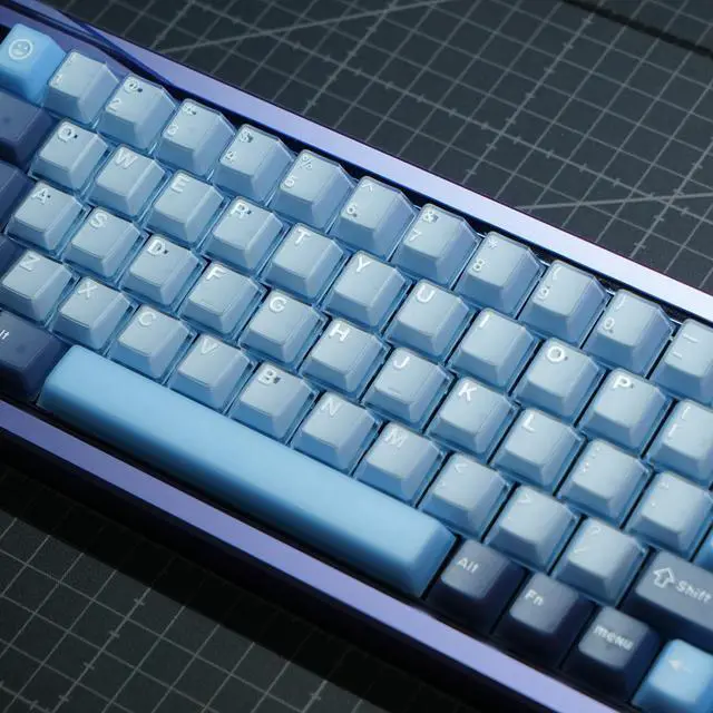 Alt view image 2 of 5 - Keyboard Jelly Keycaps Set 164Keys Cherry Profile Blue Keycaps 60% 65% 75% 100% Costom Keyboard Key caps for Cherry Gateron MX Switches Mechanical Keyboards