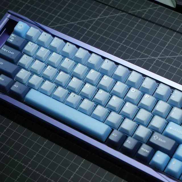 Alt view image 5 of 5 - Keyboard Jelly Keycaps Set 164Keys Cherry Profile Blue Keycaps 60% 65% 75% 100% Costom Keyboard Key caps for Cherry Gateron MX Switches Mechanical Keyboards