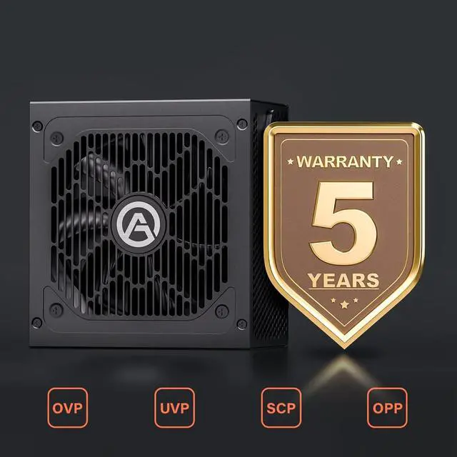 Alt view image 5 of 5 - ARESGAME 750W Power Supply, 80 Plus Bronze Certified, Semi Modular ATX PSU