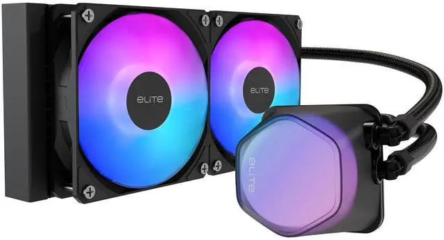 Main image of Cooler Master 240 Elite Liquid CPU Liquid Cooler, Dual-Chamber Pump, Customizable aRGB Lighting, Maintenance-Free, AMD Ryzen 9 AM5|4, Intel Ultra i7 LGA 1851|1700 Design by Cooler Master