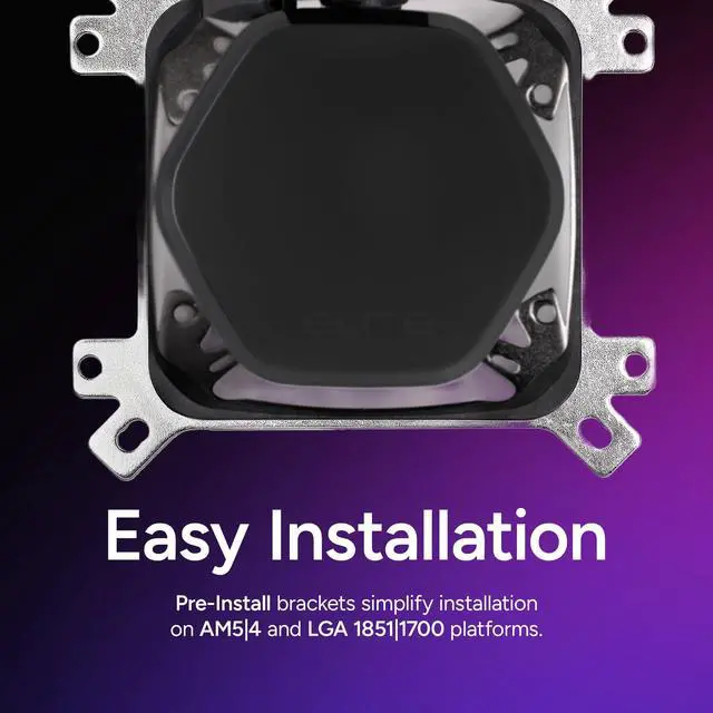 Alt view image 4 of 5 - Cooler Master 240 Elite Liquid CPU Liquid Cooler, Dual-Chamber Pump, Customizable aRGB Lighting, Maintenance-Free, AMD Ryzen 9 AM5|4, Intel Ultra i7 LGA 1851|1700 Design by Cooler Master