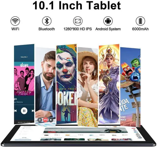 Alt view image 2 of 5 - SAIWAN Tablet Android 10 inch with 64GB ROM, 2GB RAM, 512GB Expandable, Quad-Core, 2MP + 8MP Dual Camera, HD IPS Screen, Wi-Fi, Stable Tablet with 6000mAh Battery