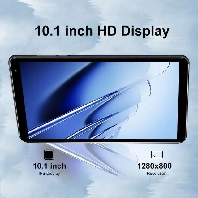 Alt view image 4 of 5 - 10.1 Inch Android Tablet PC with Keyboard & Stylus, 8-Core Processor T860 GPU, 3GB RAM 128GB Storage, 4G LTE SIM Slot, 5000mAh Battery,5MP+16MP Cameras for Work and Entertainment (Blue, G1)