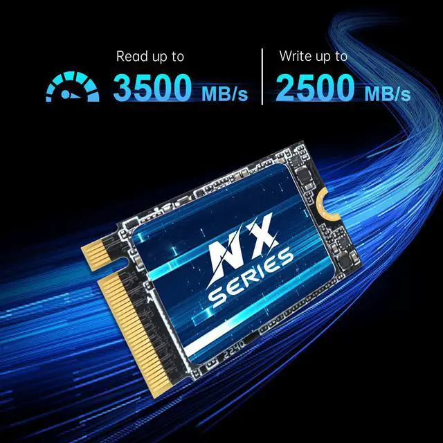 Alt view image 2 of 5 - KingSpec 512GB M.2 2230 SSD NVMe Gen3x4, PCIe 3.0 SSD with 3D NAND Flash, Internal Solid State Hard Drive for Steam Deck & Surface Pro (Read Speed up to 3500MB/s)