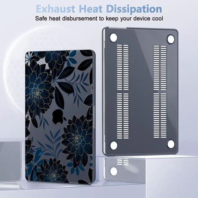 Alt view image 5 of 5 - May Chen Compatible with M4 MacBook Air 15 inch Case 2025 2024 2023 A3241 A3114 M3 A2941 M2 with Liquid Retina Display & Touch ID, Plastic Hard Shell with Keyboard Cover - Luxury Dahlia