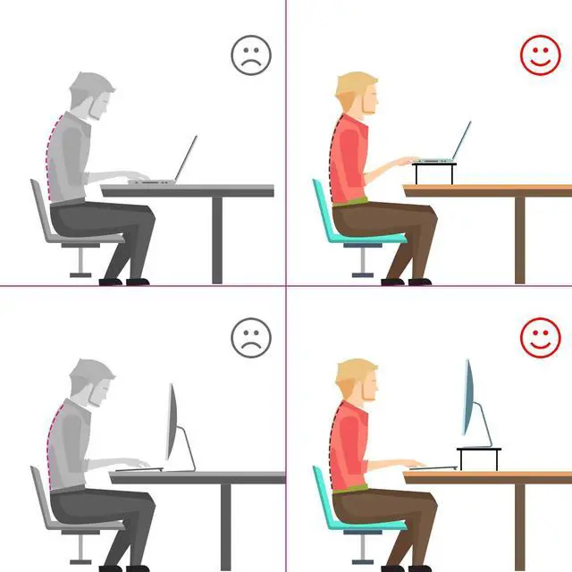 Alt view image 5 of 5 - Bracwiser Monitor Stand Riser,3 Level Height Adjustable Desktop monitor stand for Computer, Laptop, Printer, Notebook with Vented Metal Platform 370X235MM 2 Packs,Black