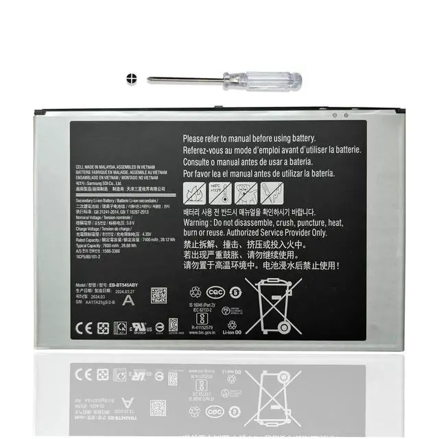 Main image of CQCQ EB-BT545ABY Tablet Battery for Samsung Galaxy Tab Pro Active pro SM-T545 SM-T540 SM-T547 Tab Active Pro Tab Active Pro 10.1 AAaM527ks/2-B (3.8V 7400mAh/28.12Wh)