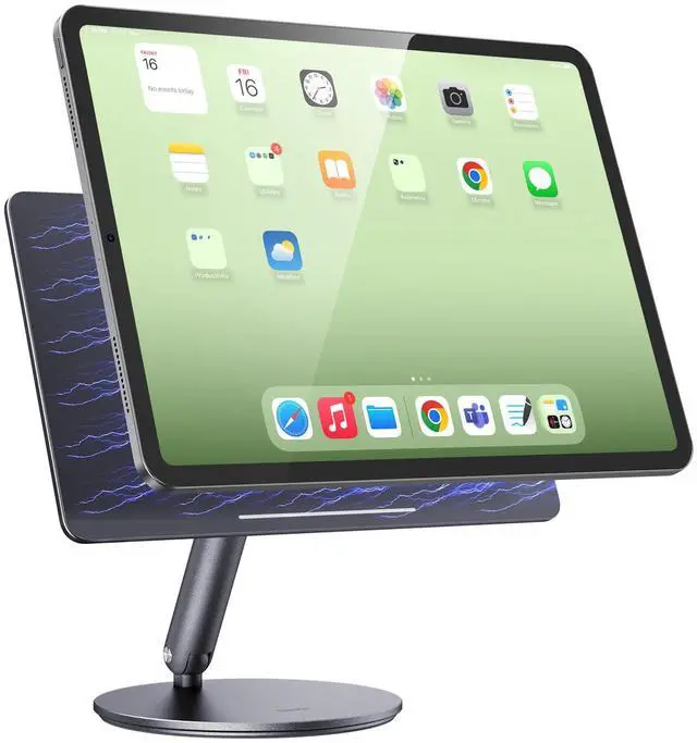 Main image of BENKS Magnetic Stand for iPad Air 13" M3/M2 (2025/2024) & iPad Pro 12.9" 3rd/4th/5th/6th Gen, 360° Rotating Base, Foldable Aluminum Holder for Desk, Work, Office & Home Use