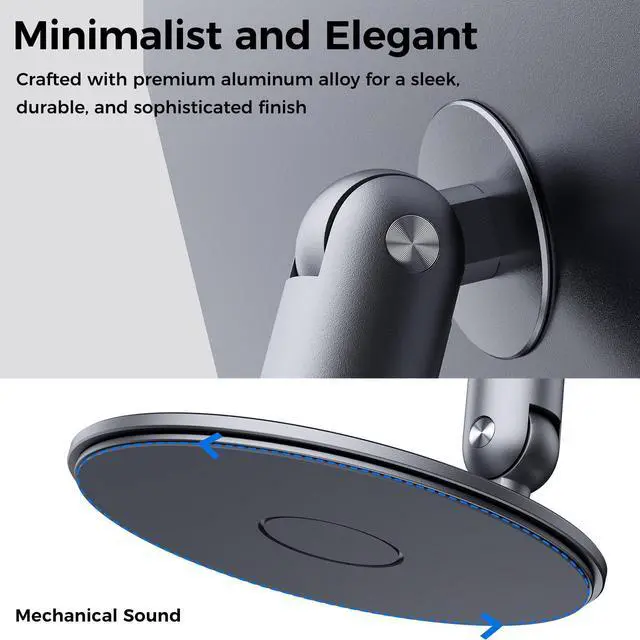 Alt view image 5 of 5 - BENKS Magnetic Stand for iPad Air 13" M3/M2 (2025/2024) & iPad Pro 12.9" 3rd/4th/5th/6th Gen, 360° Rotating Base, Foldable Aluminum Holder for Desk, Work, Office & Home Use