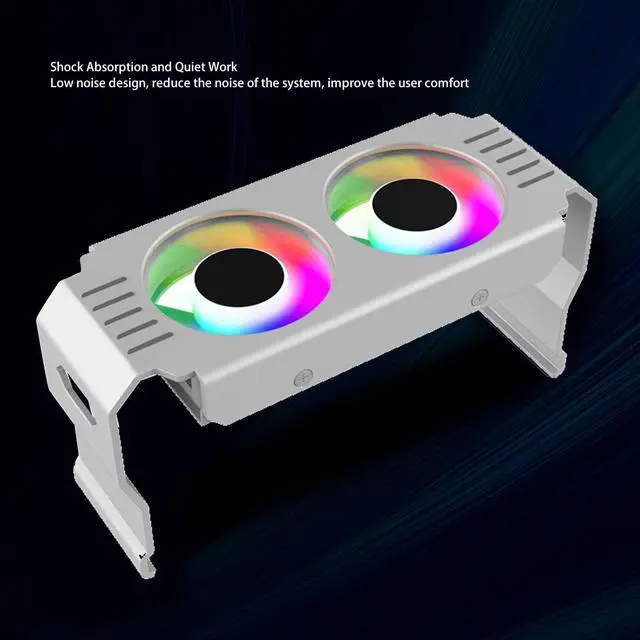 Alt view image 2 of 5 - Computer Memory RAM Cooler ARGB Fans, Memory Module Heat Sink with 5V 3 Pin ARGB Sync Light Effect, PWM Temperature Control, Support DDR DDR2 DDR3 DDR4 DDR5 (White)