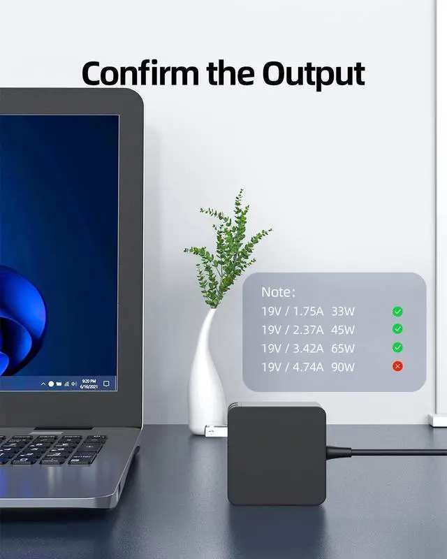 Alt view image 2 of 5 - AC Charger Compatible with Asus 15 M509 M509D M509DA M509DJ M509DL 14 M409DL M409DJ M409DA M409D M409 Laptop Power Supply Cord