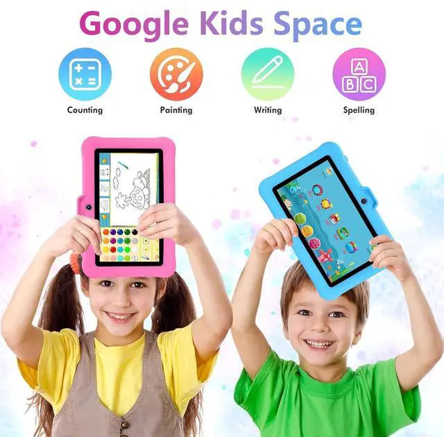 Alt view image 3 of 5 - SUMTAB Kids Tablet 7 inch Android Toddler Tablet for Kids (Ages 2-14), 8GB RAM 64GB ROM 128GB Expand,Software Pre-Installed, Bluetooth, WiFi,with Shockproof Case