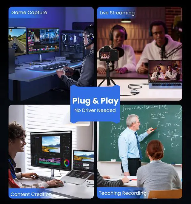 Alt view image 3 of 5 - ByteWave USB 3.0 HDMI Capture Card, [Metalshell, 4K Loop Out, No Latency] Full HD 1080P60 HDMI to USB C Audio Video Game Capture Device for Streaming, Cam Link Compatible with Switch2/PS5/Xbox/PC/OBS