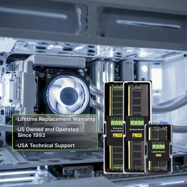 Alt view image 5 of 5 - NEMIX RAM 64GB (2X32GB) DDR3 1333MHZ PC4-10600 4Rx4 1.5V 240-PIN ECC RDIMM Registered Server Memory KIT Compatible with Apple Mac Pro 2013 MacPro6,1