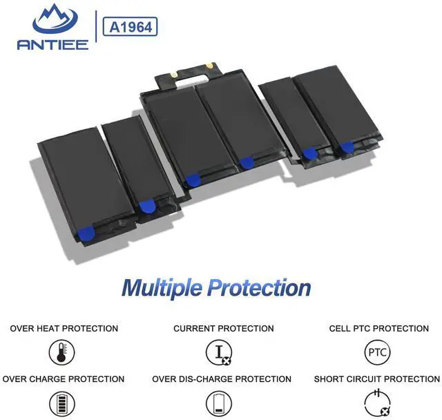Alt view image 3 of 5 - ANTIEE A1989 A1964 Laptop Battery for MacBook Pro 13 Inch A1989 (Mid 2018 2019) A2251(2020 Release) EMC 3214 3358 3348 MR9Q2LL/A MR9R2LL/A MR9T2LL/A MR9U2LL/A MR9V2LL/A MV962LL/A MV9A2LL/A