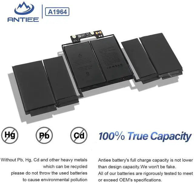 Alt view image 2 of 5 - ANTIEE A1989 A1964 Laptop Battery for MacBook Pro 13 Inch A1989 (Mid 2018 2019) A2251(2020 Release) EMC 3214 3358 3348 MR9Q2LL/A MR9R2LL/A MR9T2LL/A MR9U2LL/A MR9V2LL/A MV962LL/A MV9A2LL/A