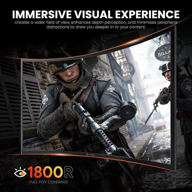 Alt view image 5 of 5 - ZZA 27 Inch Gaming Monitor 280Hz 240Hz 1080p 1ms VRB Blue Light Shift Machine Black Curved 100% sRGB, Adaptive FreeSync,Display Port DP HDMI VESA Mounting Compliant