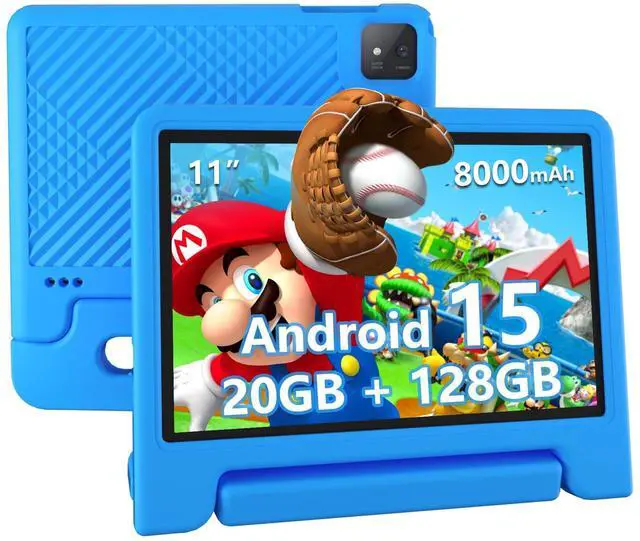 Main image of ITDULCET Kids Tablet, 11 inch Android 15 Tablet for Kids, 20GB RAM 128GB ROM Octa-Core 8000mAh Battery Childs Tablets with Shockproof Case, Bluetooth, WiFi, Parental Control, Dual Camera, GPS