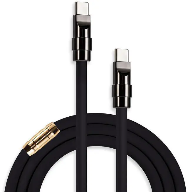 Main image of chubbycable Black Chubby - Black Samurai Edition 240W USB C Cable Fast Charging Cable Durable Silicone Charger Cord Compatible with iPhone 17-15 Series iPad MacBook Airpods, Type C to Type C, 13.1FT