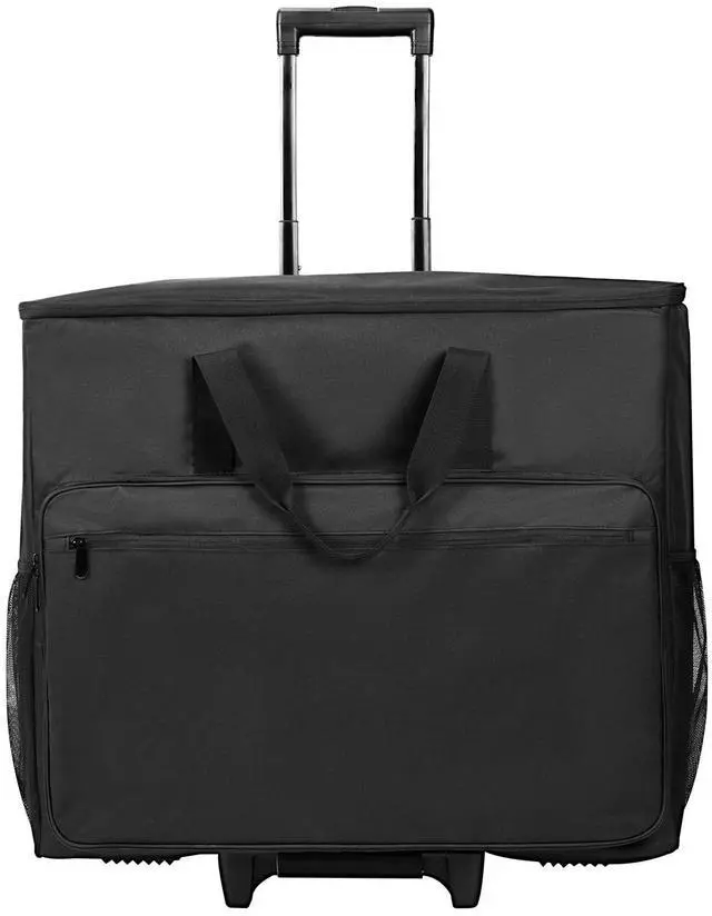 Alt view image 3 of 5 - BUBM PC Carrying Case on Wheels, Desktop Travel Bag with Detachable Trolley for PC Tower, monitor, Keyboard and Mouse, Black (Bag Only, For 24" Monitor)