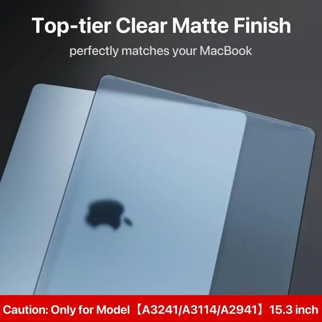 Alt view image 3 of 5 - Soonjet for MacBook Air 15 inch Case M4 M3 M2 2025 2024 2023 [Official SkyBlue] [100% Match Official Color] Hard Shell + Translucent Keyboard Cover Laptop A3241 A3114 A2941 - Sky Blue Clear