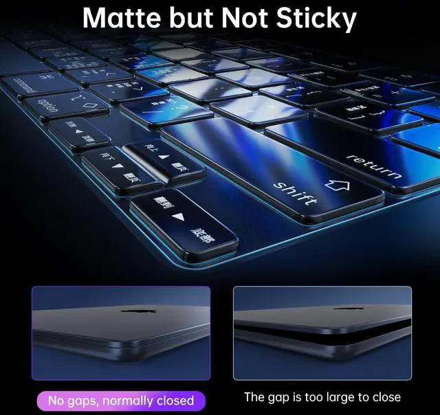 Alt view image 4 of 5 - Soonjet for MacBook Air 15 inch Case M4 M3 M2 2025 2024 2023 [Official SkyBlue] [100% Match Official Color] Hard Shell + Translucent Keyboard Cover Laptop A3241 A3114 A2941 - Sky Blue Clear