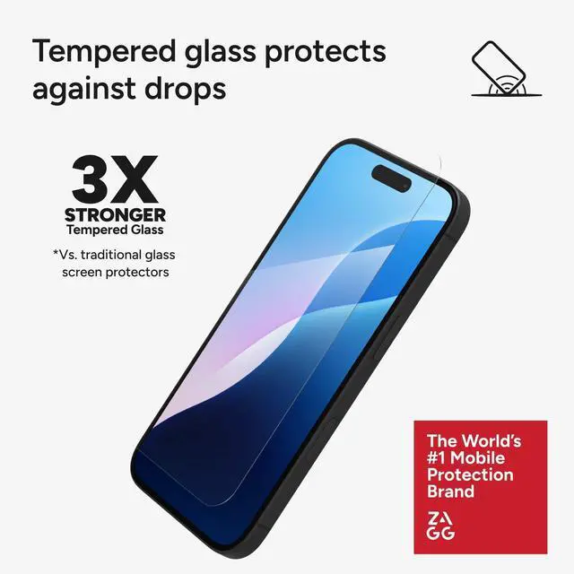Alt view image 3 of 5 - ZAGG InvisibleShield Glass Screen Protector for iPad A16 2025 11th/10th Generation 2022 10.9 Inch - 3X Stronger Tempered Glass, Impact & Scratch Protection, Anti-Fingerprint, Easy Install, Clear