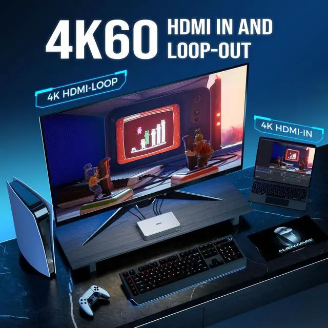 Alt view image 5 of 5 - RGBlink StreamZ AI Agent System  Dual 4K60 Capture & Recording, Low Latency HDMI/USB-C 3.0 Game Capture Card for Streaming, PS5, Xbox, Switch, NAS Hub, AI Agents, Editing & Live Streaming for UGC