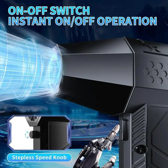 Alt view image 4 of 5 - VVICOGARD Compressed Air Duster, 2 in 1 150000RPM Stepless Speed Electric Air Duster and Vacuum Cleaner, 8000mAh Rechargeable Powerful Air Blower for PC, Keyboard, Car, Outdoor