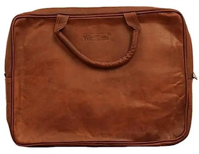 Alt view image 2 of 5 - WerKens 15.6-Inch Leather Laptop Sleeve for MacBook Pro Air 15-inch, 15.6-inch Laptop - Brown